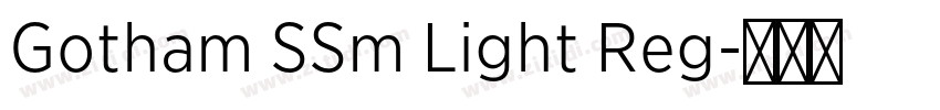 Gotham SSm Light Reg字体转换